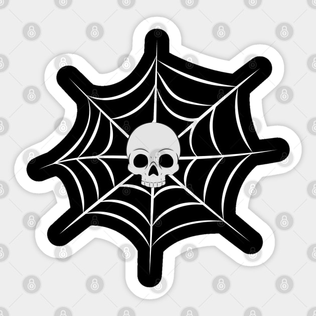 spiderweb skeleton Sticker by Wolfruff